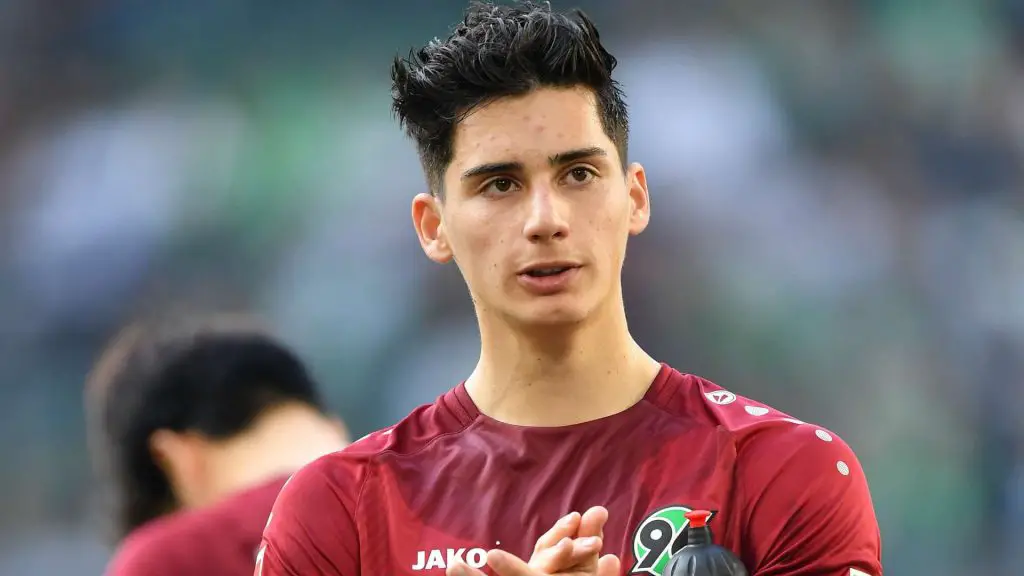 Norwich target Sebastian Soto in action for Hannover 96