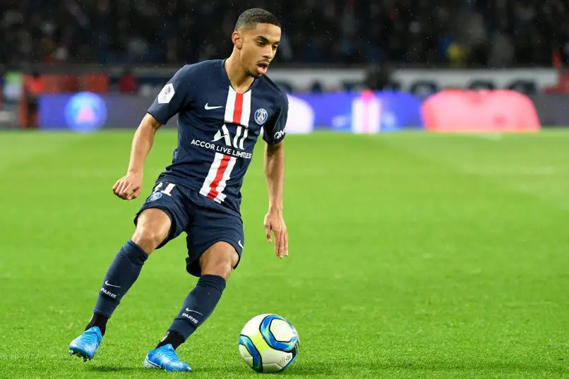 Colin Dagba in action for PSG against Lille