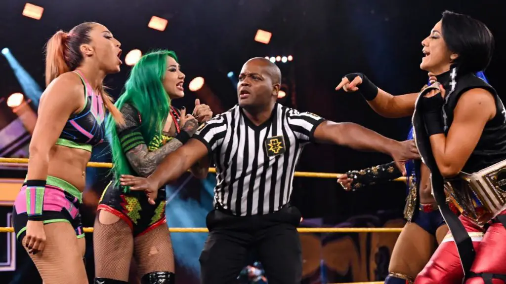 Sasha Banks and Bayley defended their tag titles on NXT