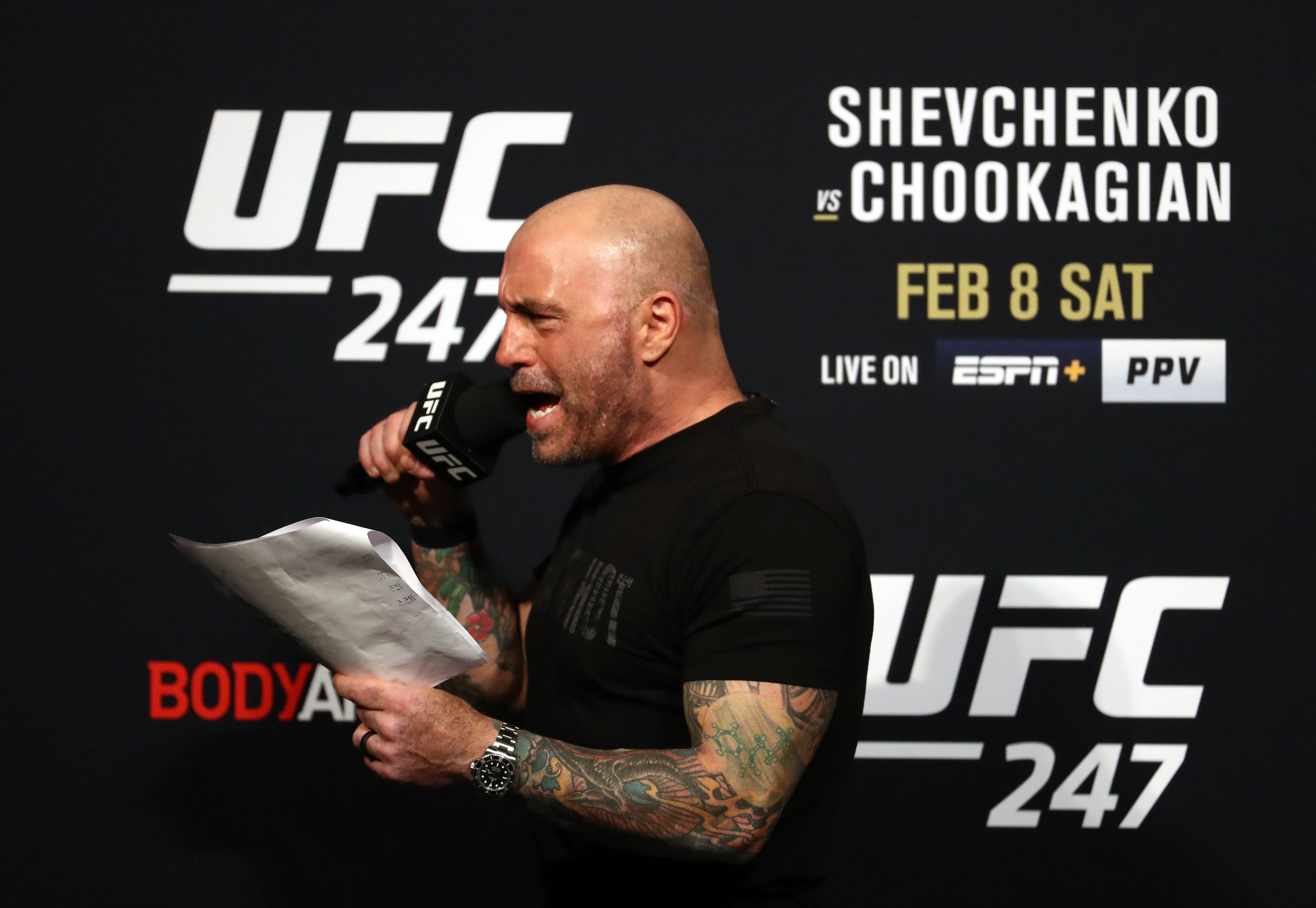 Joe Rogan made his commentary debut on UFC 37.5