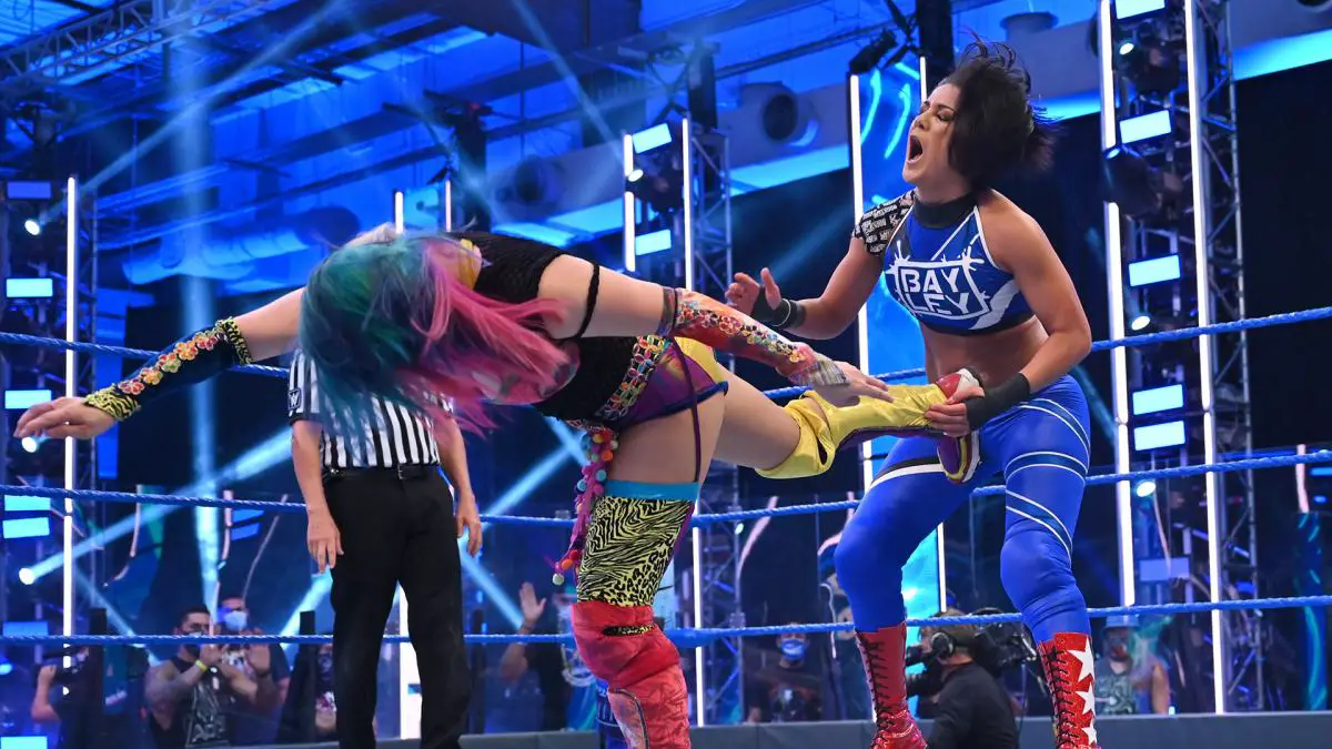 Asuka and Bayley on WWE SmackDown