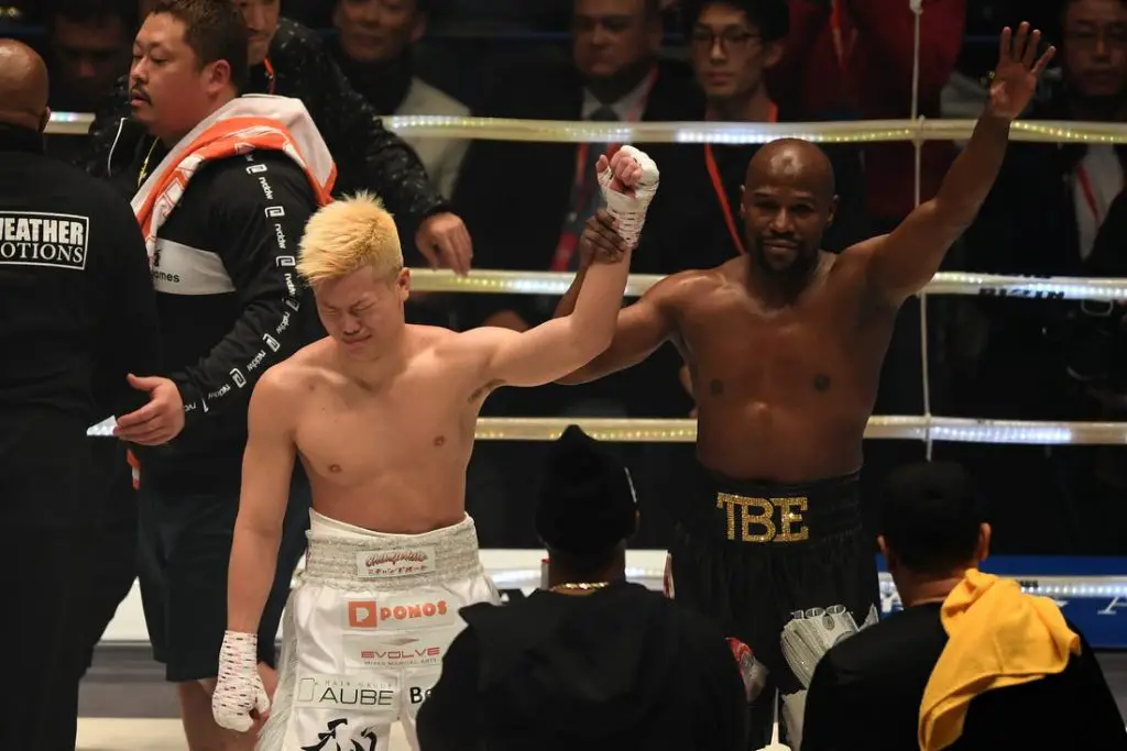 Mayweather came out of retirement for an exhibition match against Tenshin Nasukawa