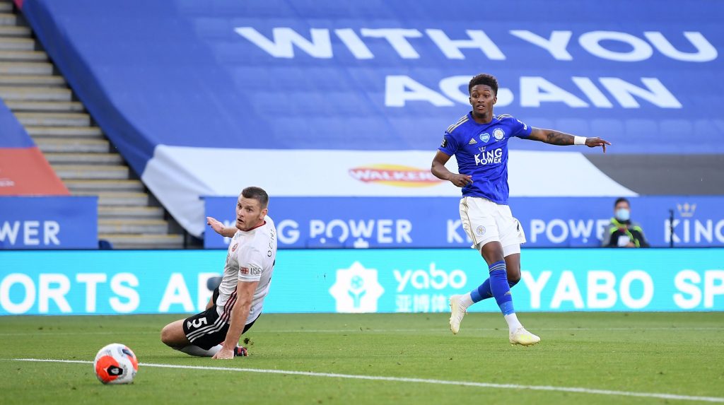 Crystal Palace completing a cut-price £1.8m swoop of this Leicester star would be a smart coup 1 Demarai Gray (R) scored the second goal against Sheffield United last week (Getty Images)