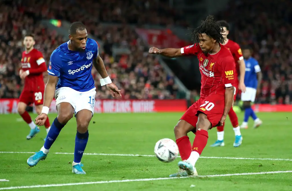 Yasser Larouci (R) in action against Everton in the FA Cup (Getty Images)