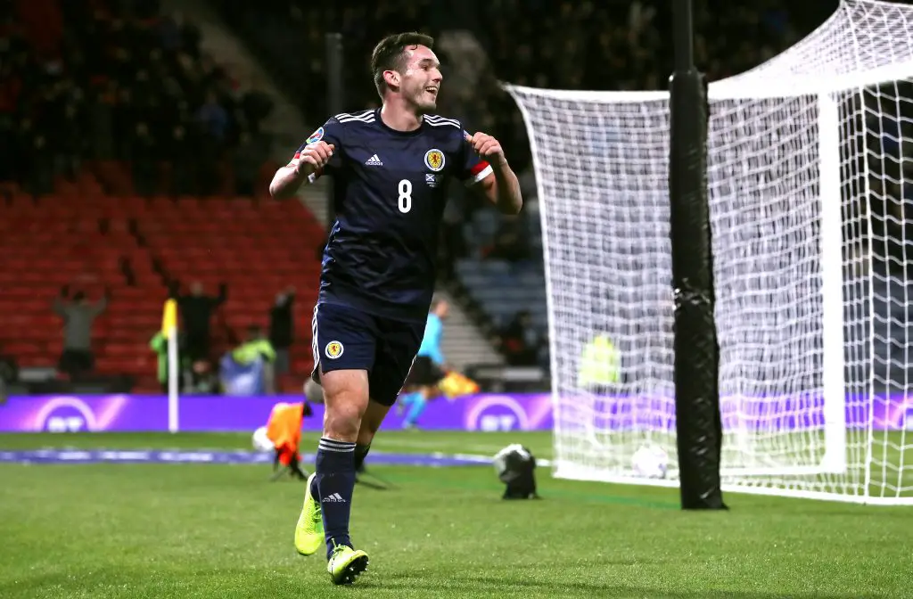 John McGinn of Scotland celebrates after scoring. (GETTY Images)