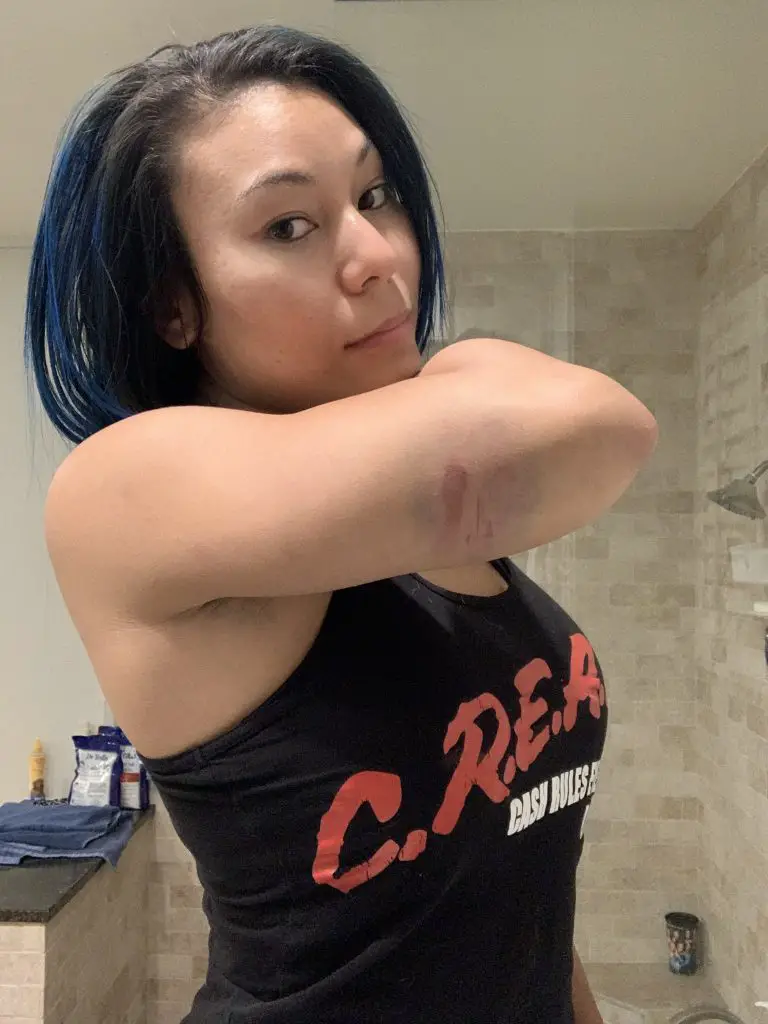 Mia Yim picke dup a few injuries at the Great American Bash