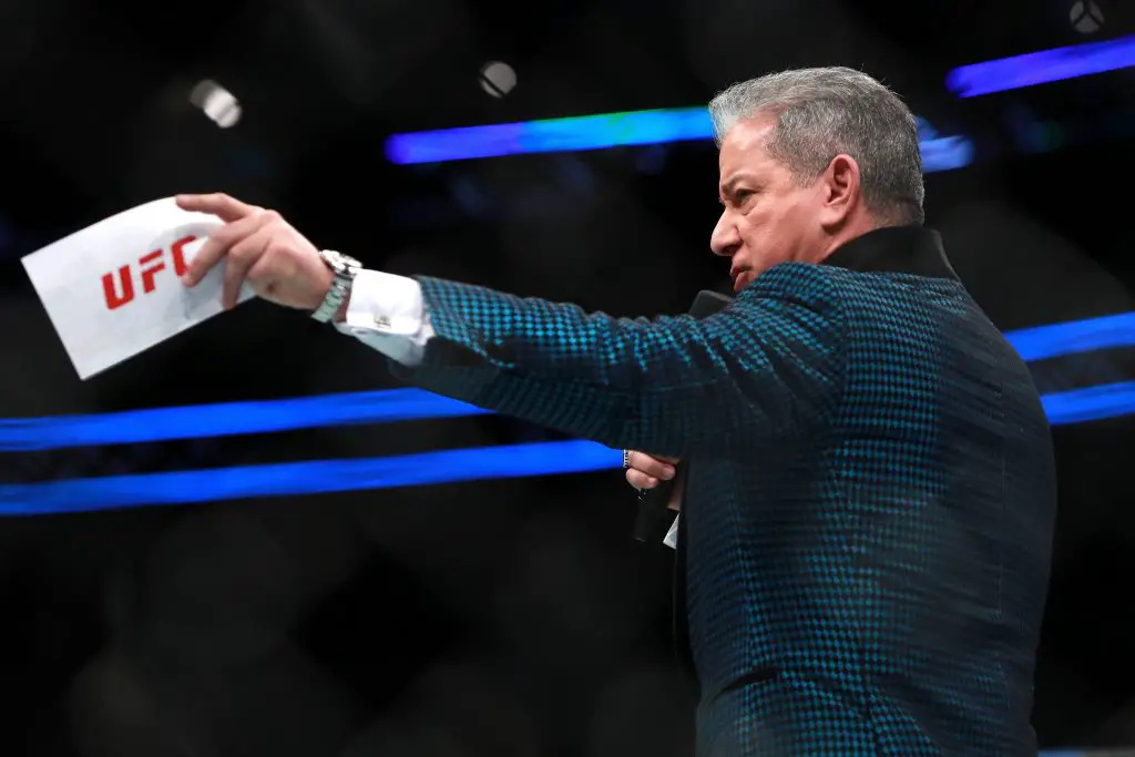 Bruce Buffer introducing stars in his own unique style