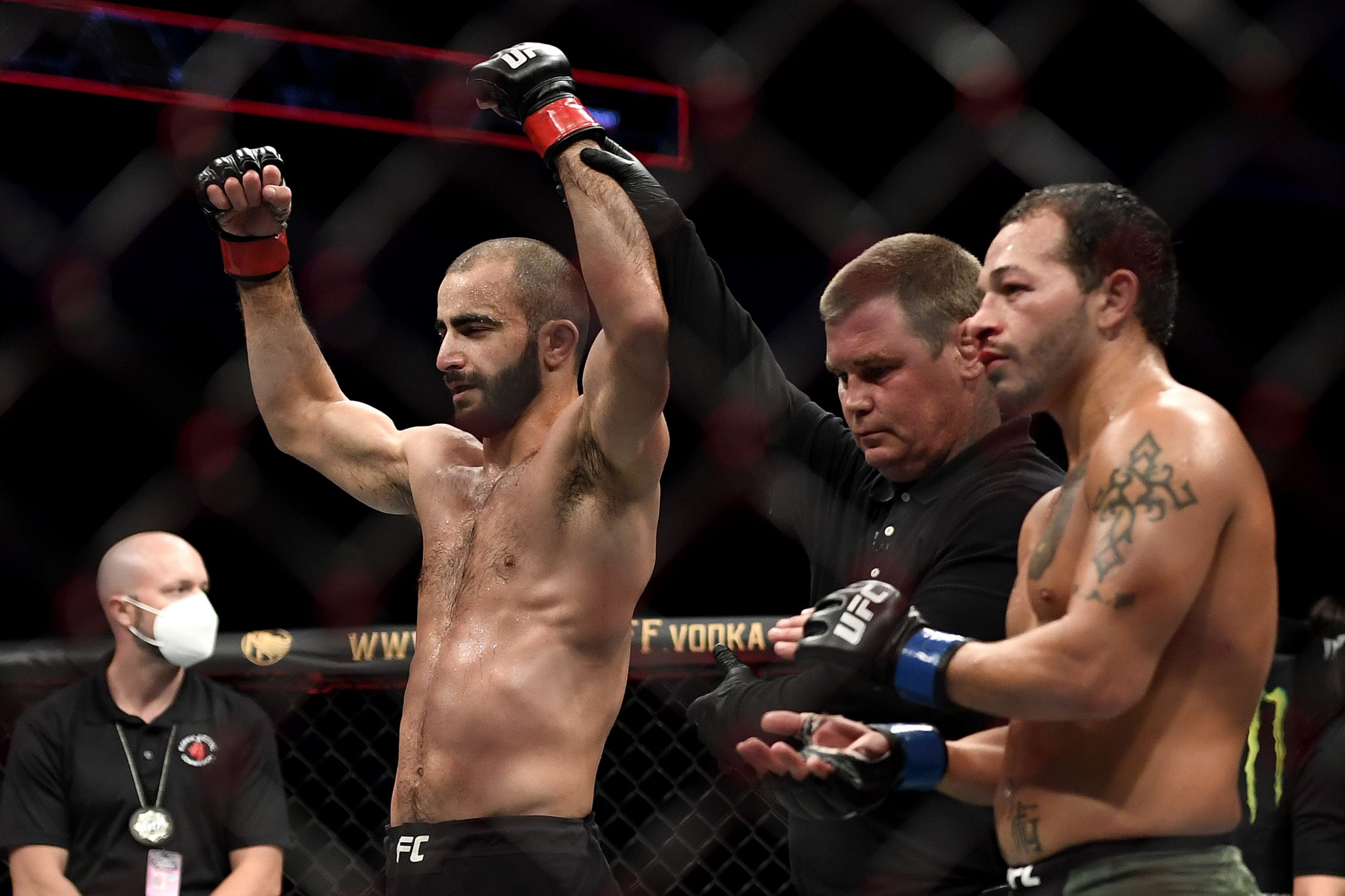 Exclusive: Giga Chikadze names UFC legend as one reason for his motivation 1 Giga Chikadze celebrates a win in the UFC