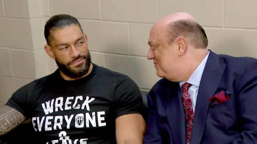 Paul Heyman and Roman Reigns on SmackDown