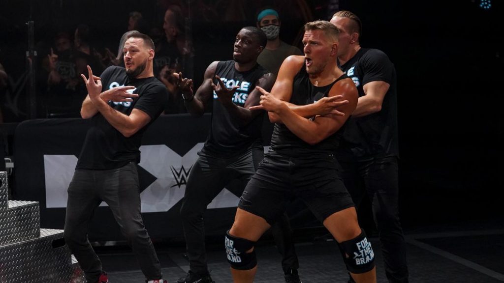 Pat McAfee in action at NXT TakeOver: XXX