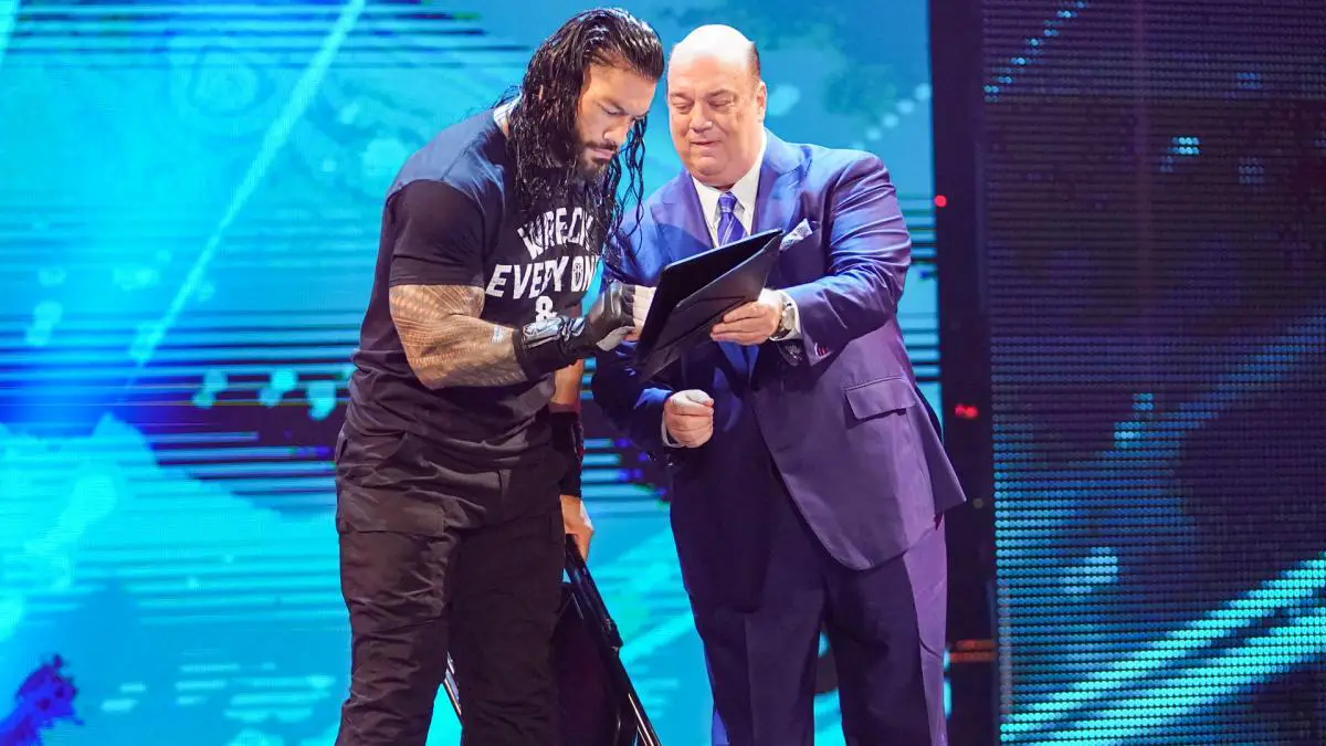 Roman Reigns comes out with Paul Heyman