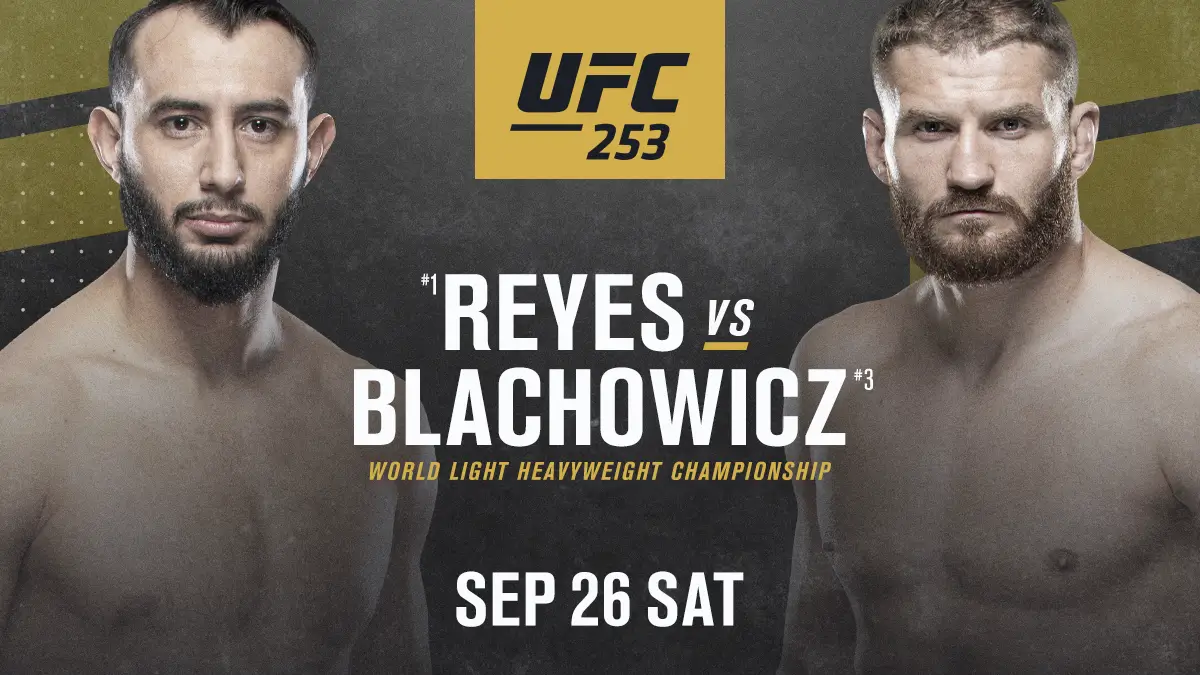 Dominick Reyes takes on Jan Blachowicz for the vacant UFC Light Heavyweight title
