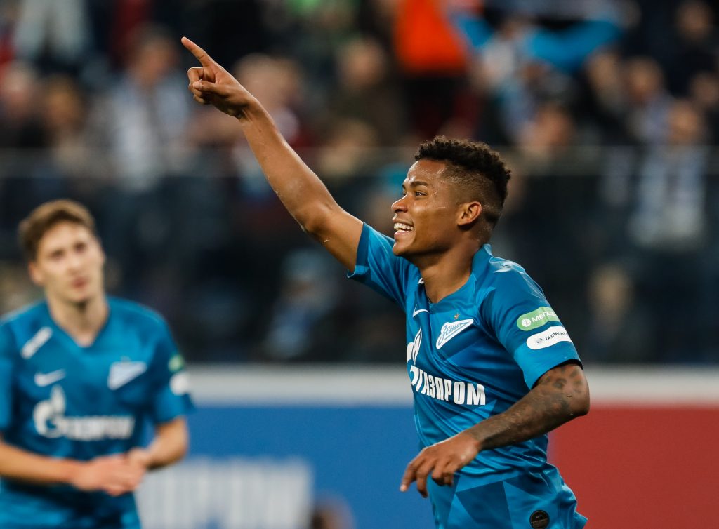 Wilmar Barrios celebrates after scoring a goal for Zenit. (GETTY Images)