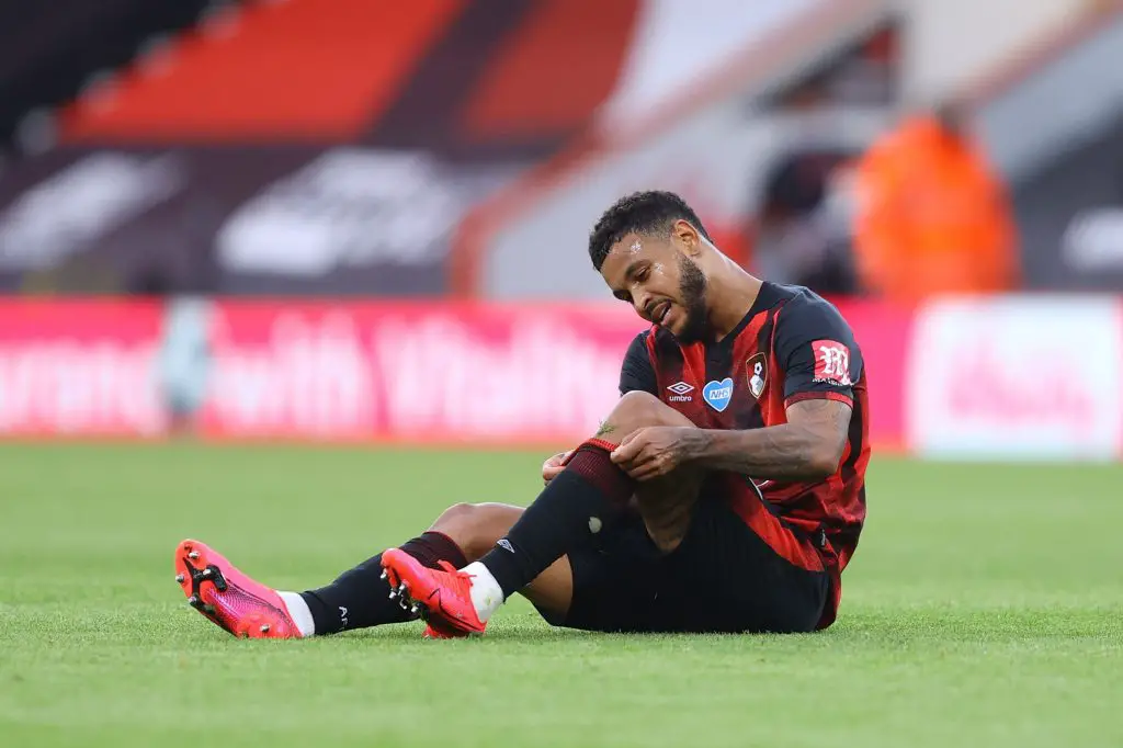 Joshua King of Bournemouth reacts after the Premier League match against Tottenham Hotspur at Vitality Stadium back in July.