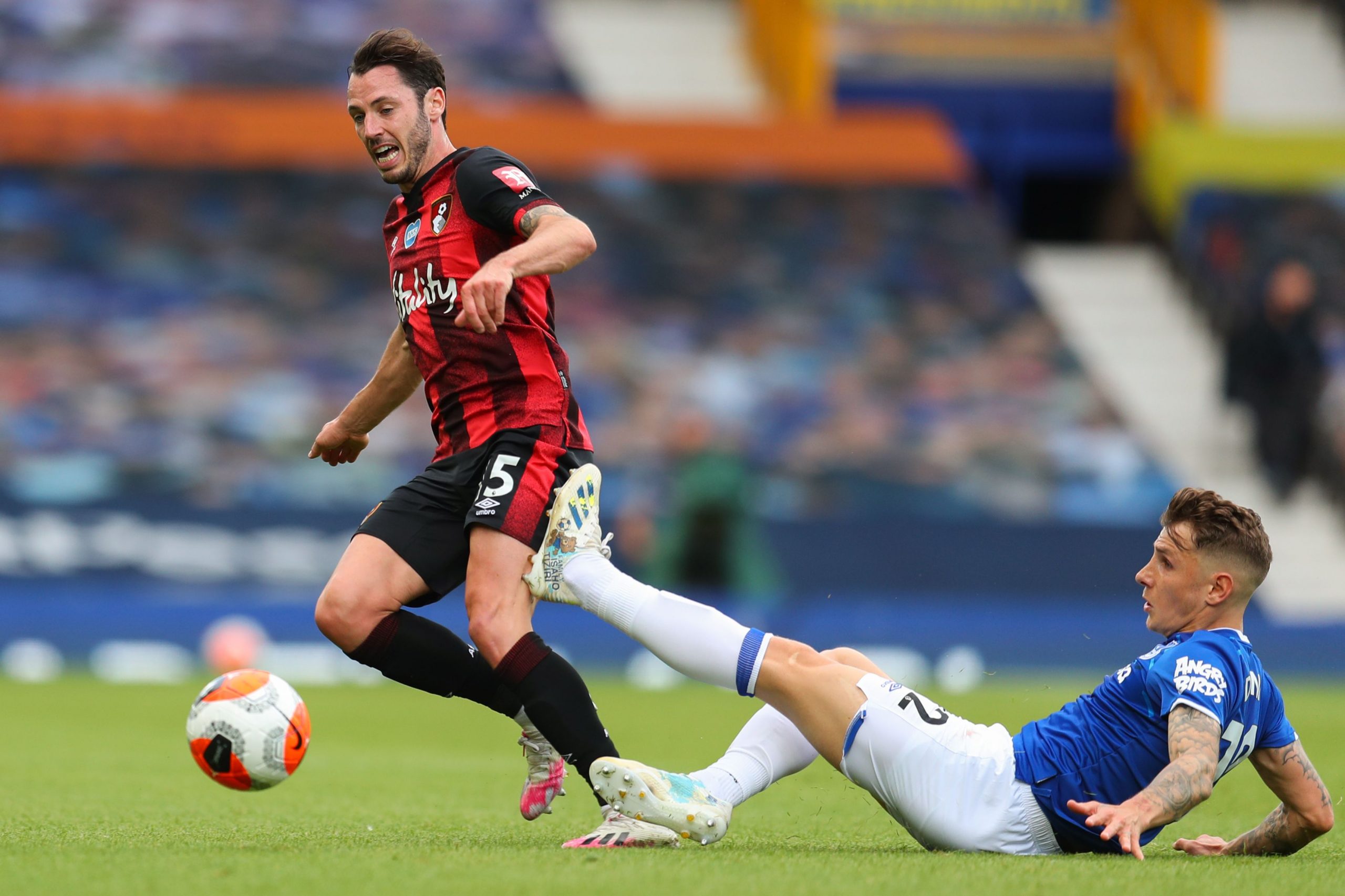 Adam Smith (L) in action against Everton (Getty Images)