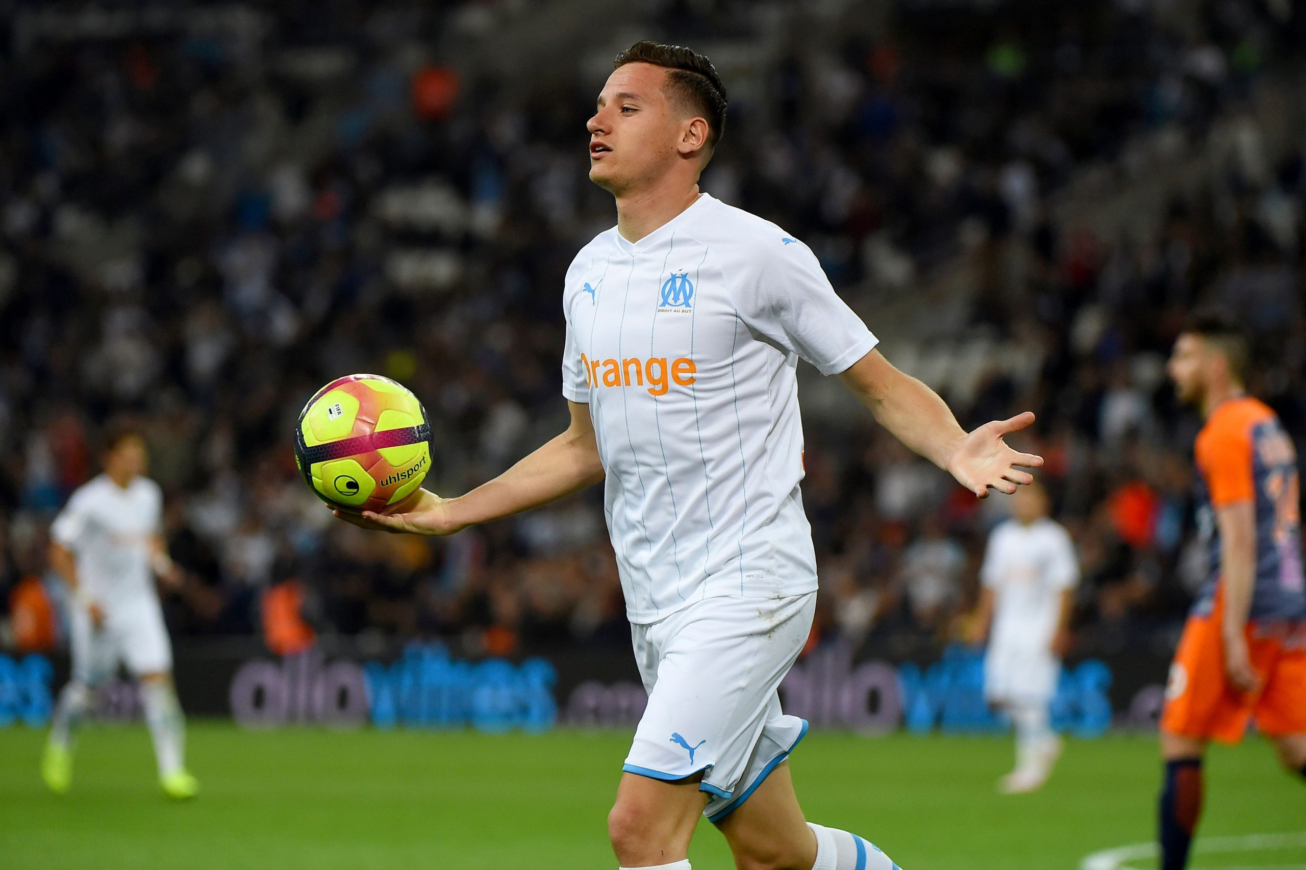 Florian Thauvin celebrates after scoring a goal (Getty Images)