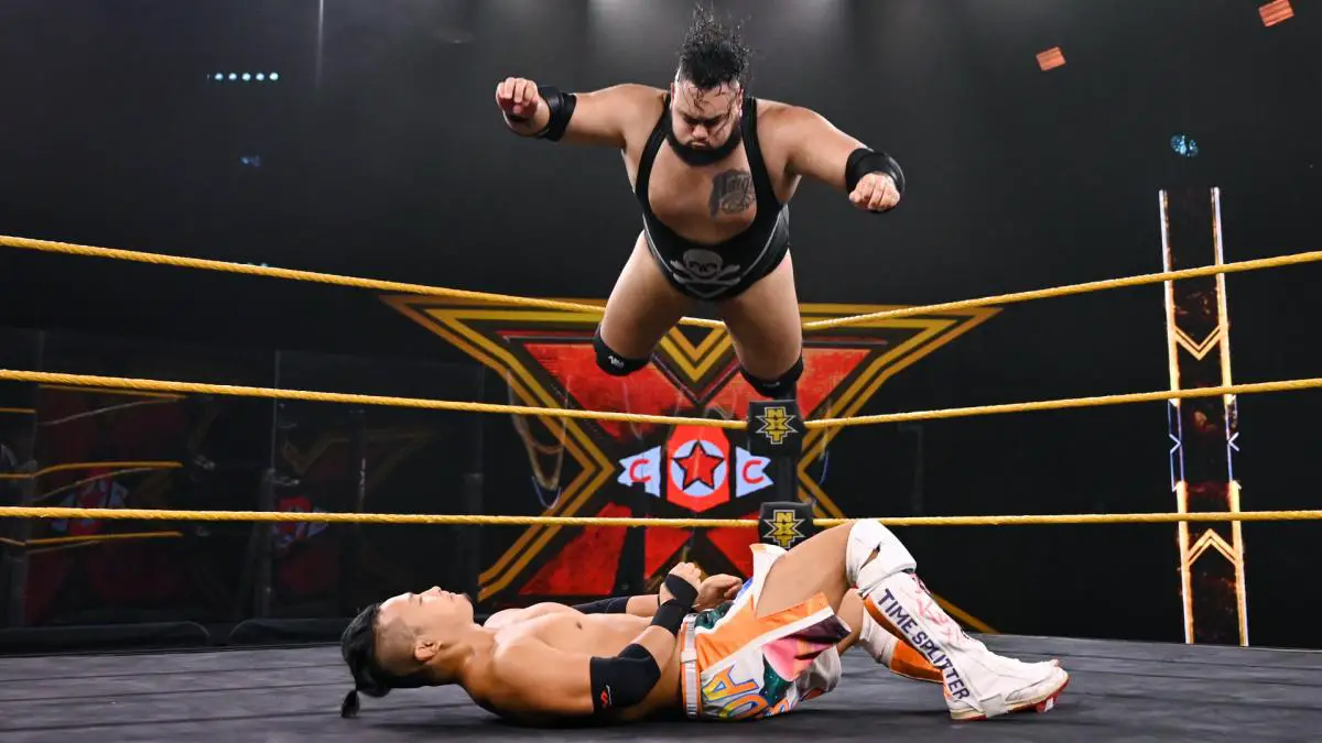 Bronson Reed in action against Kushida on NXT