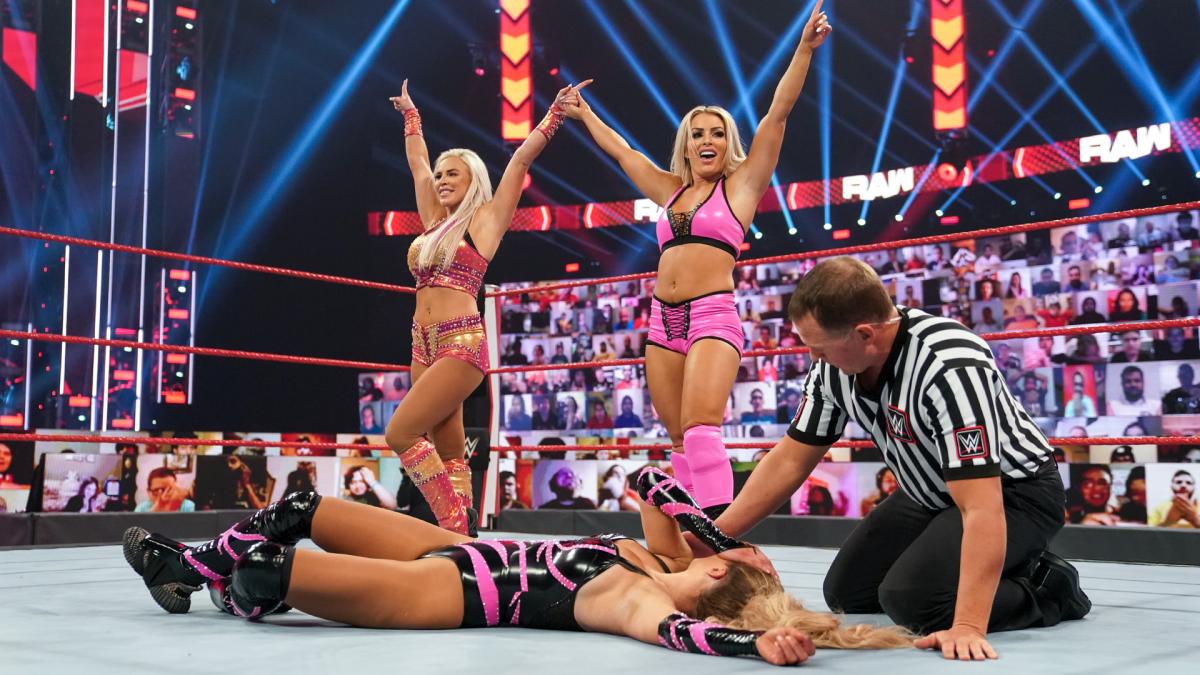 Mandy Rose and Dana Brooke celebrated their win on Raw