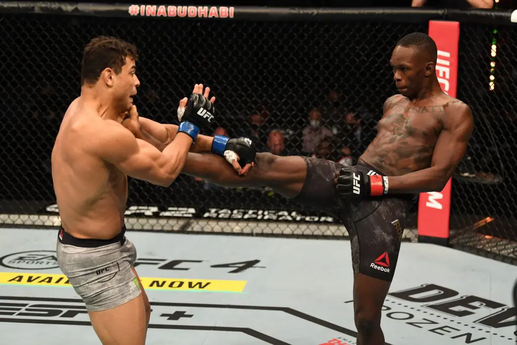 Israel Adesanya brought out some dance moves after winning against Paulo Costa at UFC 253