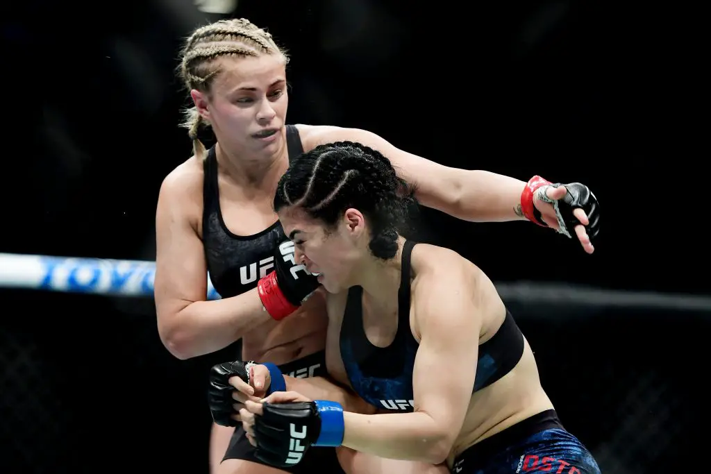 Paige VanZant and Rachael Ostovich battle in the UFC