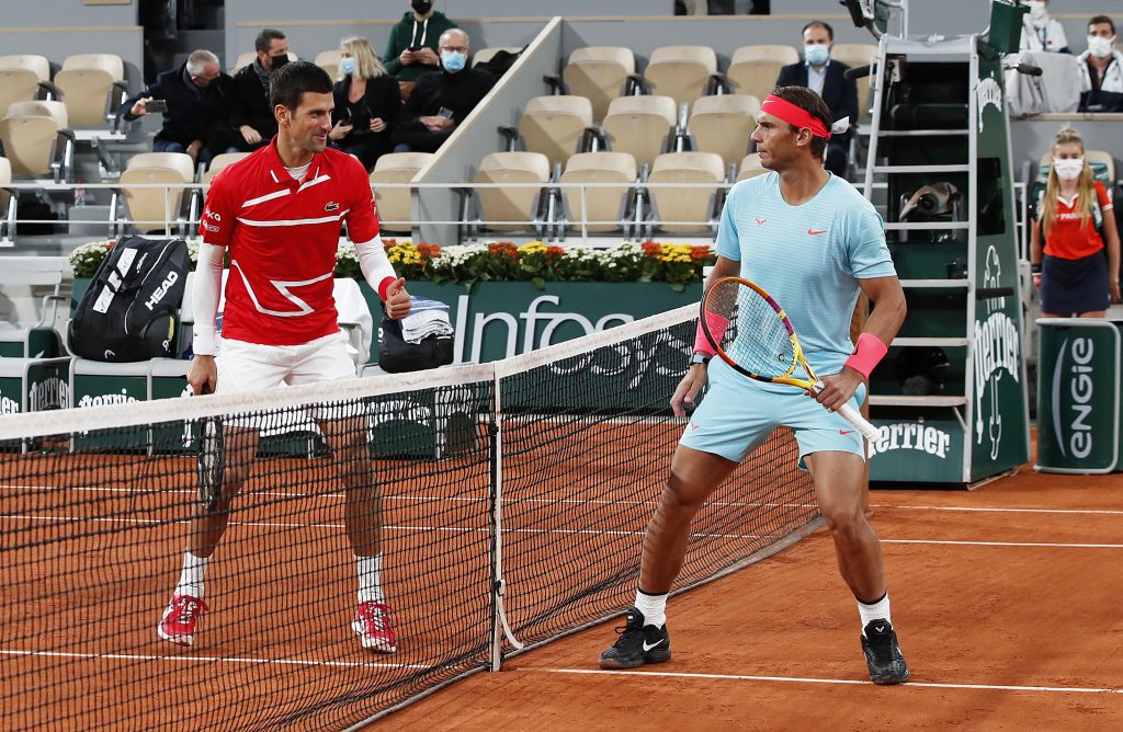 Rafael NAdal and Novak Djokovic met in the 2020 French Open