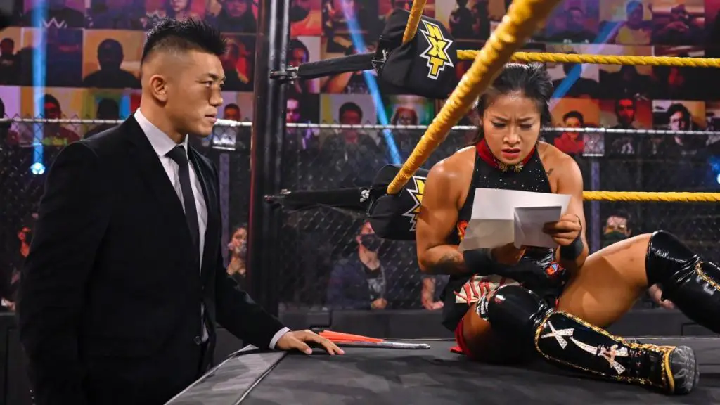 Boa handed Xia Li a letter on NXT