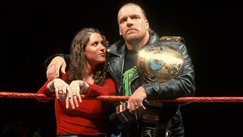 Stephanie McMahon during her days with Triple H before her plastic surgery