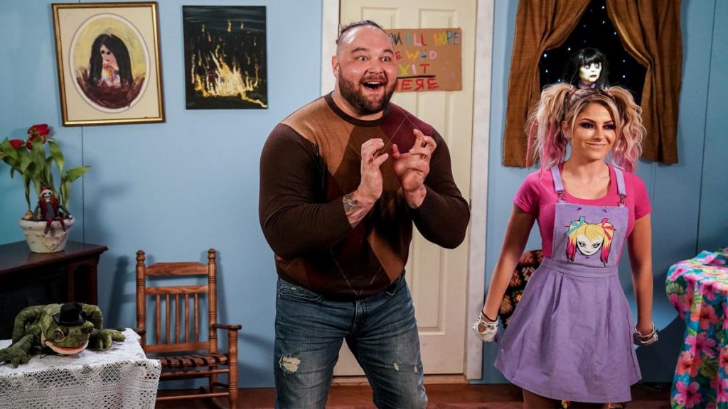 Alexa Bliss and Bray Wyatt in the Firefly Fun House