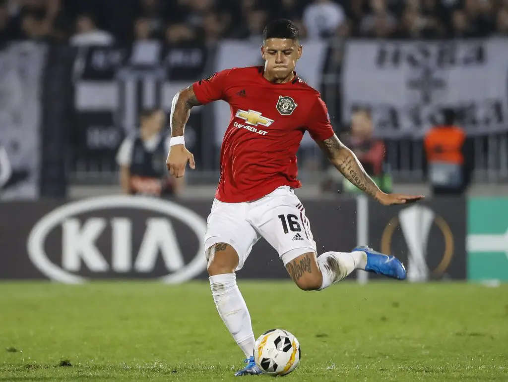 Marcos Rojo looks set to depart Manchester United in the upcoming window. (Srdjan Stevanovic/Getty Images)