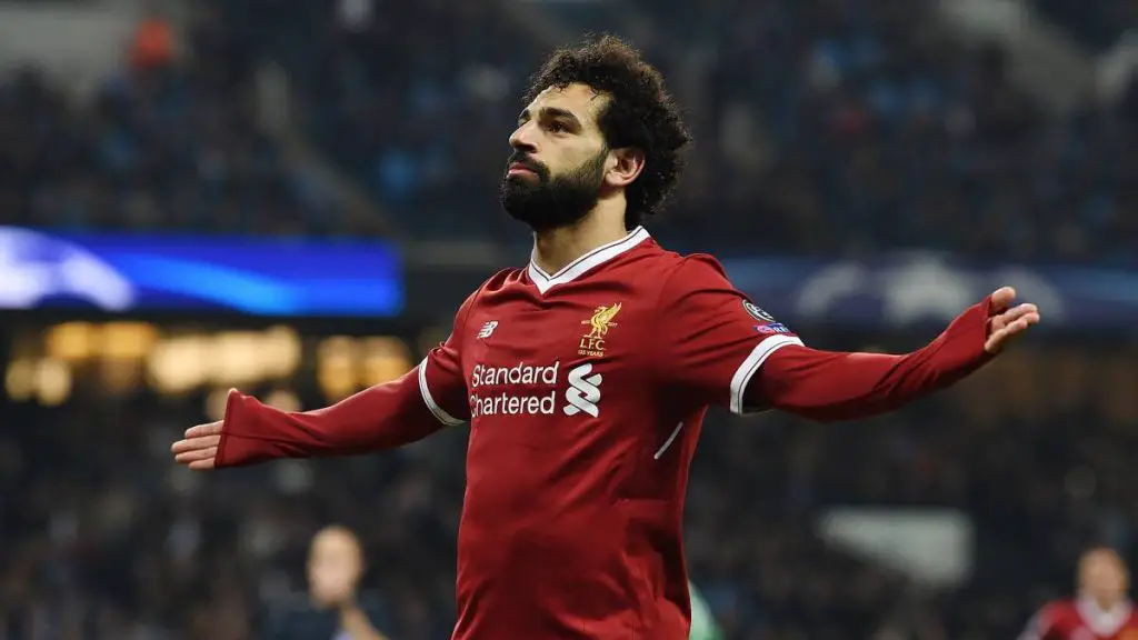 Salah celebrates for scoring for Liverpool and is set to face Manchester United next.