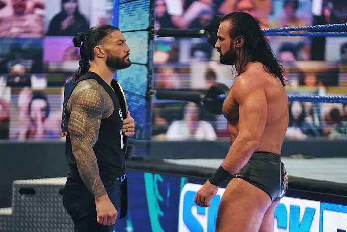 Drew McIntyre and Roman Reigns on SmackDown