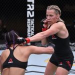 Katlyn Chookagian, Gillian Robertson and Valentina Shevchenko are tied with the most wins in the women's UFC Flyweight division