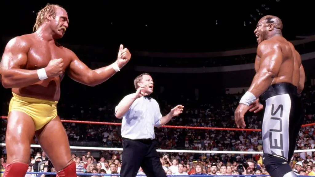 Zeus and Hulk Hogan in action