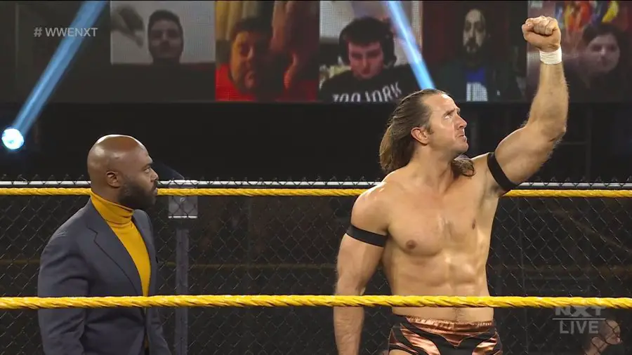Tyler Rust (R) and Malcolm Bivens (L) on WWE NXT this week. (WWE)