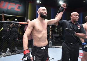 Khamzat Chimaev has pulled out of the UFC Fight Island 8 main event vs Leon Edwards for unknown reasons. (GETTY Images)