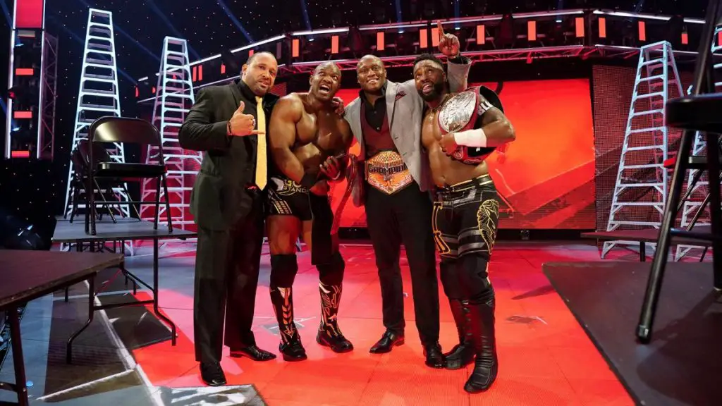 The Hurt Business celebrates after TLC 2020