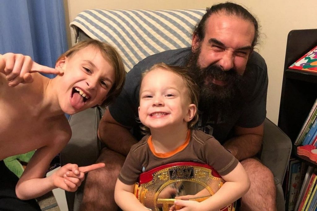 Jon Huber with his son Brodie Lee Jr. who now has an AEW contract