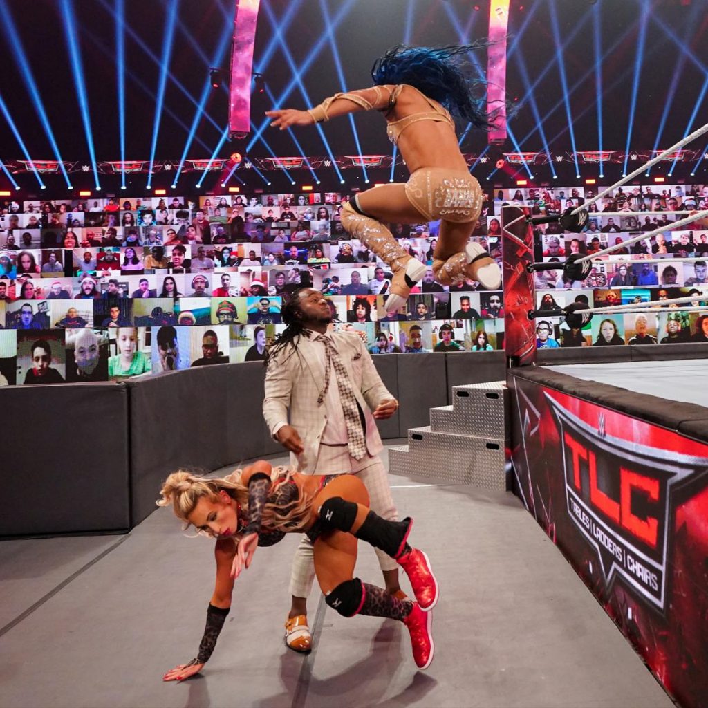 Who is WWE star Carmella’s special sommelier, Reginald? 2 Reginald before being hit with a meteora by Sasha Banks. (WWE)