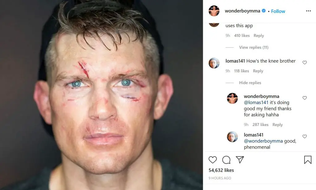 Stephen Thompson posted an update about his knee on Instagram