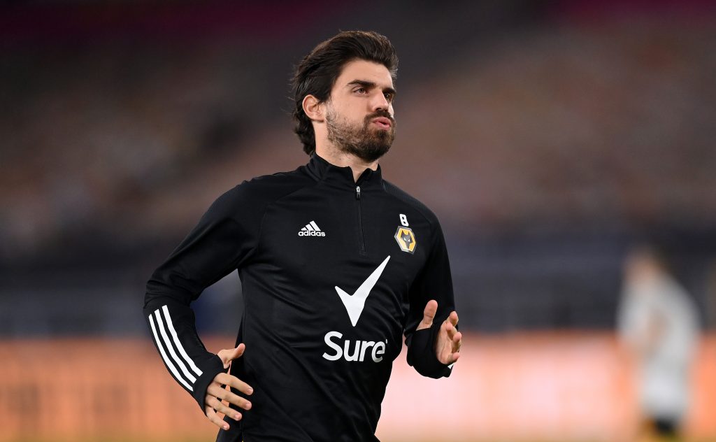 Ruben Neves of Wolverhampton Wanderers warms up prior to a Premier League match. (Photo by Michael Regan/Getty Images)
