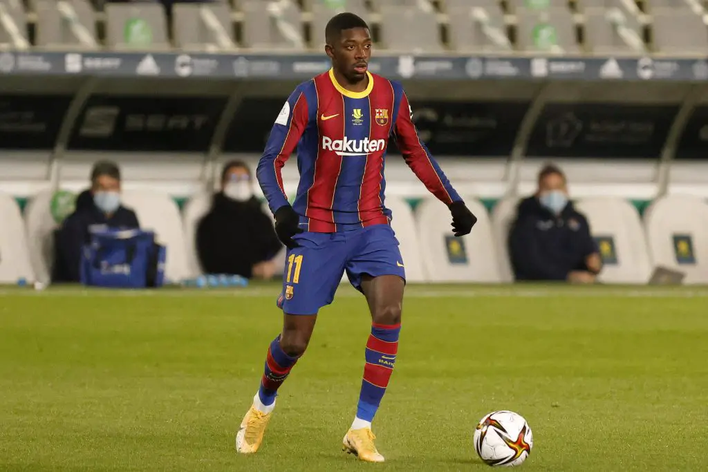 Manchester United were showing transfer interest in Barcelona ace, Ousmane Dembele.