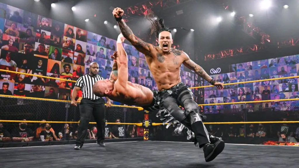 Damian Priest in action against Karrion Kross on NXT. (WWE)