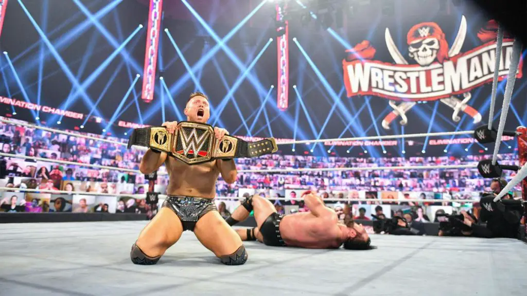 Drew McIntyre lost his WWE Championship to The Miz at Elimination Chamber 2021