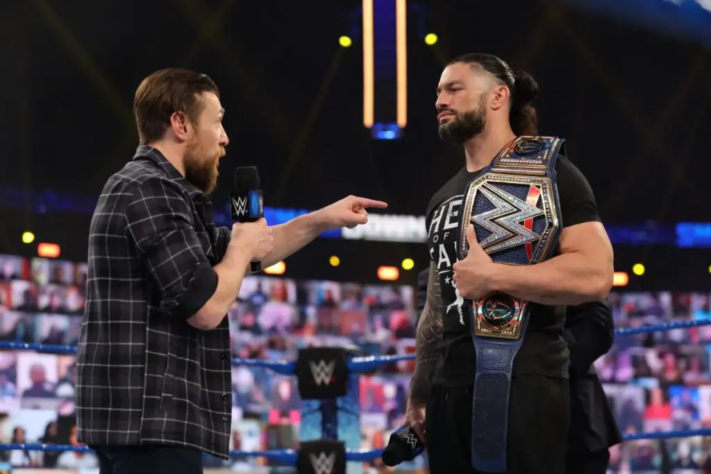 Roman Reigns and Daniel Bryan on WWE SmackDown