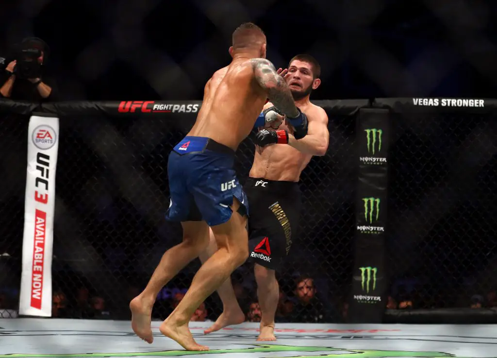 Dustin Poirier and Khabib Nurmagomedov clashed at UFC 242