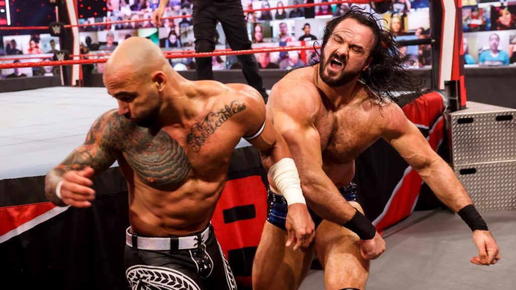 Ricochet in action against Drew McIntyre