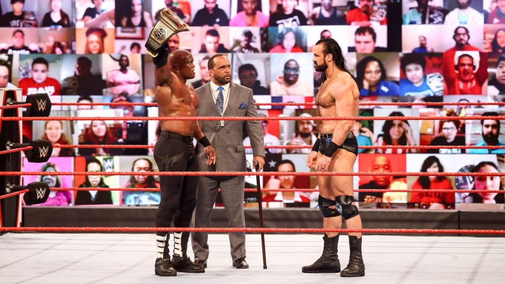 Bobby Lashley and Drew McIntyre face off at WrestleMania 37