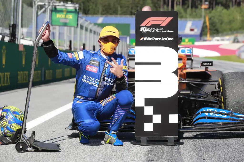 Lando Norris finished third in the 2020 Austrian GP