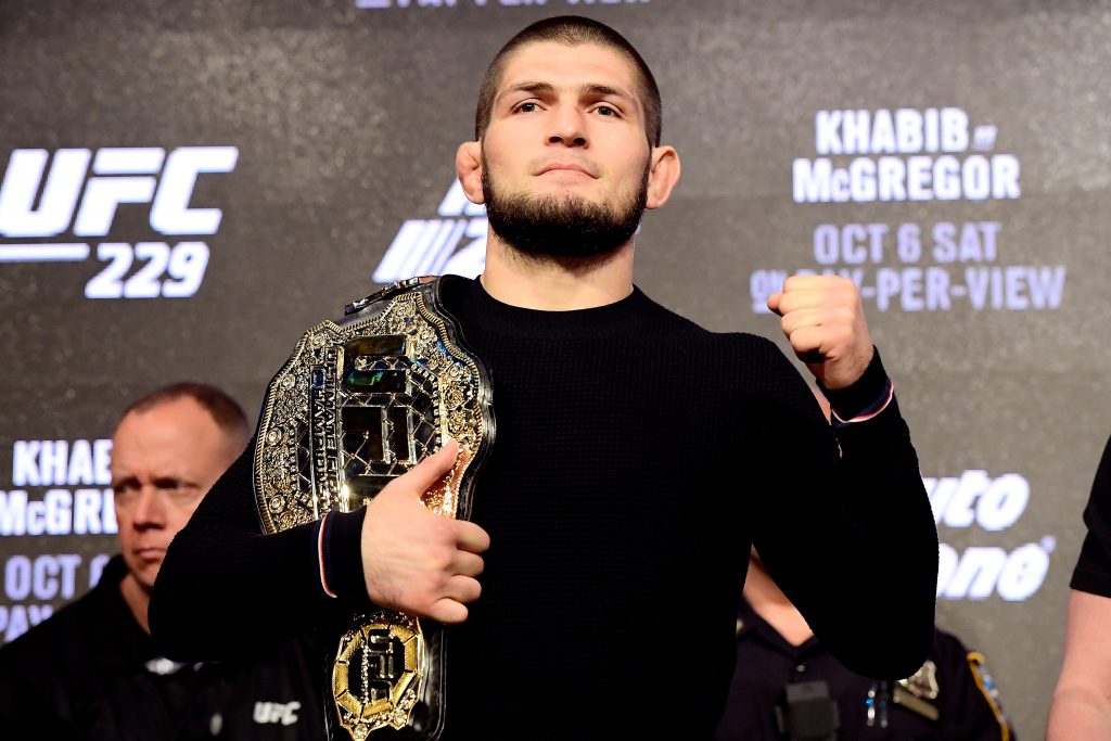 Khabib Nurmagomedov is the reigning UFC lightweight champion. (Photo by Steven Ryan/Getty Images)