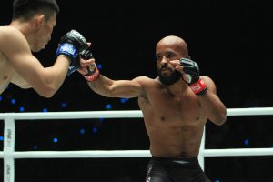 Demetrious Johnson was on the end of a big knee during a ONE title fight